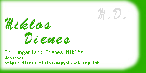 miklos dienes business card